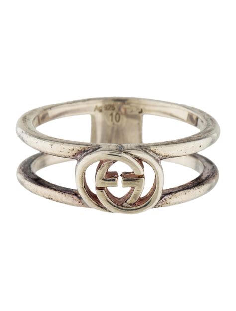 interlocking g thin open band gucci ring|gucci interlocking g silver ring.